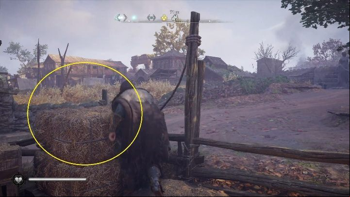 End: The paper will stop only on the other side of the river, in a haystack - Assassins Creed Valhalla: Flying paper - East Anglia secrets, locations - East Anglia - Assassins Creed Valhalla Guide and Walkthrough