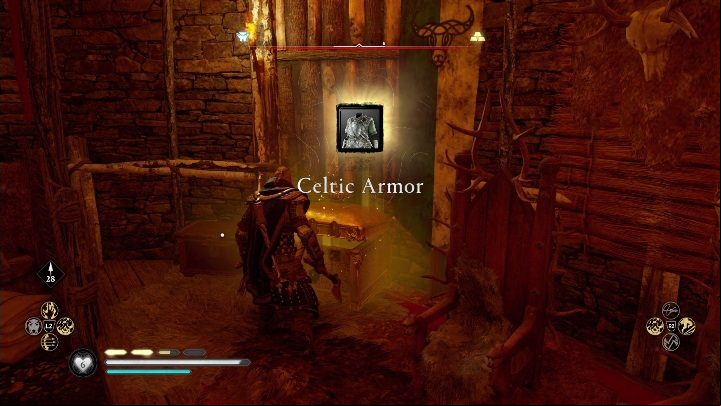 After entering the building, head to one of the corners to get to the chest with loot - AC Valhalla Wrath of the Druids: Gear - Connacht secrets, location - Connacht - Assassins Creed Valhalla Guide and Walkthrough