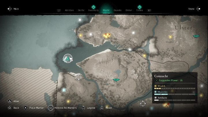 Hogne Sea-Tossed is on a small island in the northwestern part of the region - AC Valhalla Wrath of the Druids: Lost Drengr - Connacht secrets, location - Connacht - Assassins Creed Valhalla Guide and Walkthrough