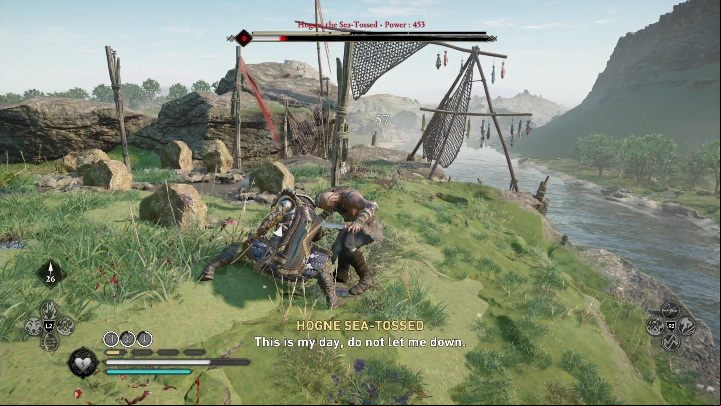 Approach this enemy with full health, rations, and a full adrenaline bar - AC Valhalla Wrath of the Druids: Lost Drengr - Connacht secrets, location - Connacht - Assassins Creed Valhalla Guide and Walkthrough