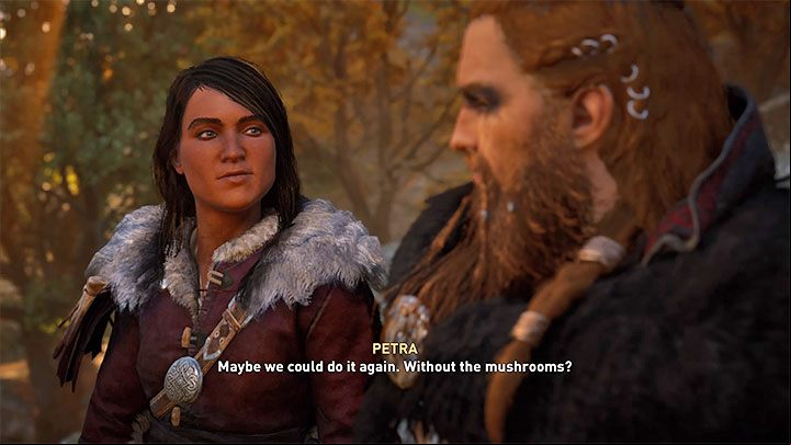 The full description of that quest can be found in the walkthrough section - Assassins Creed Valhalla: Petra - romance - Romances - Assassins Creed Valhalla Guide and Walkthrough