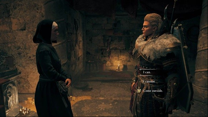 Downstairs you will find a nun - Assassins Creed Valhalla: The Anchoress - Oxenefordscire - Assassins Creed Valhalla Guide and Walkthrough