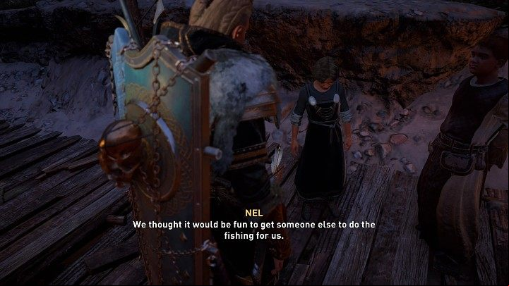 As soon as you pull the third fish out of the water, the girl's brother will come out of hiding claiming that they have had enough fish and can go back - Assassins Creed Valhalla: Fishing Lesson - Oxenefordscire - Assassins Creed Valhalla Guide and Walkthrough