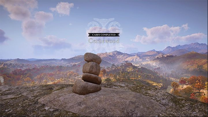 2) Find the Cairns and solve the puzzles by building a "tower" with the rocks - Assassins Creed Valhalla: What does suggested power mean? - Exploration - Assassins Creed Valhalla Guide and Walkthrough