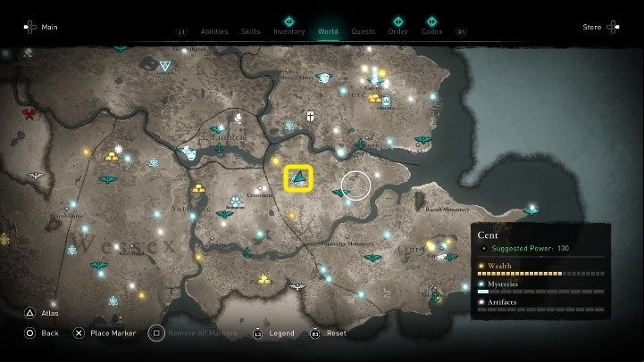 In the place marked on the image above, you will meet an elderly habit-wearing man - Assassins Creed Valhalla: The Pardoners Tale - Cent - Assassins Creed Valhalla Guide and Walkthrough