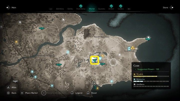 In the place marked in the image above, you will meet a man who is talking to a pig - Assassins Creed Valhalla: Pig of Prophecy - Cent - Assassins Creed Valhalla Guide and Walkthrough