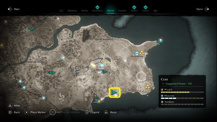 In the place marked on the image above, you will meet a man named Frode - Assassins Creed Valhalla: The Lighthouse Twins - Cent - Assassins Creed Valhalla Guide and Walkthrough
