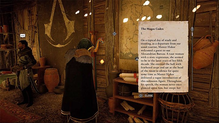 Optionally, you can also return to the Hidden Ones' office and read all the Magas Codex pages you've acquired - Assassins Creed Valhalla: Hidden Ones Bureau - basics - Hidden Ones Bureau - Assassins Creed Valhalla Guide and Walkthrough