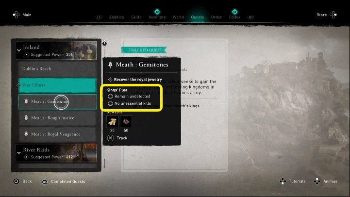 Note that the tasks can be of different nature, but usually they're related to eliminating bandits or stealing certain items - AC Valhalla Wrath of the Druids: War Efforts - Walkthrough - Assassins Creed Valhalla Guide and Walkthrough