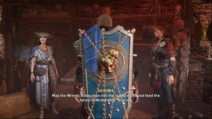 Return to Deidre and hand her the amber shard - AC Valhalla Wrath of the Druids: Potion of Blood - Walkthrough - Assassins Creed Valhalla Guide and Walkthrough