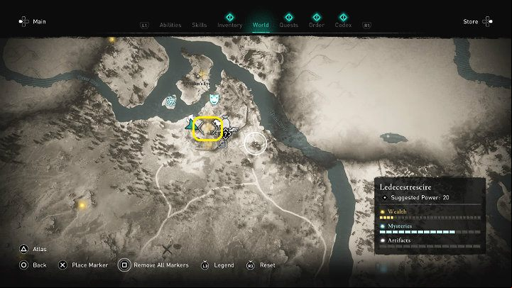 Skari's house is marked on the picture above and is located near the church - Assassins Creed Valhalla: The Old Guard - Ledecestrescire - Assassins Creed Valhalla Guide and Walkthrough