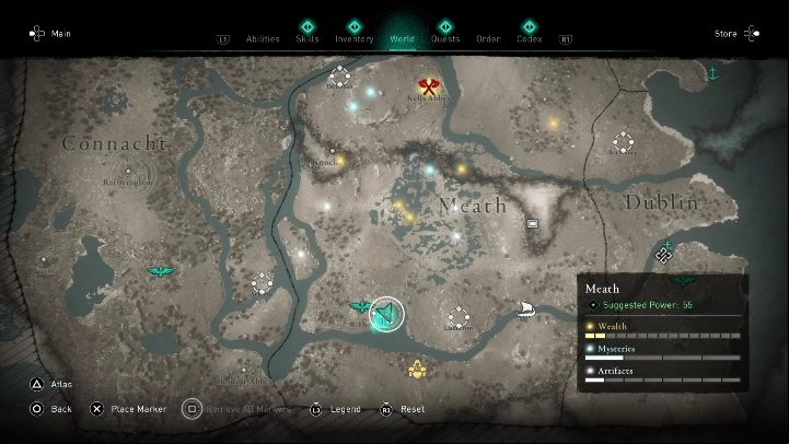 1 - AC Valhalla Wrath of the Druids: Flying Paper - Meath secrets, locations - Meath - Assassins Creed Valhalla Guide and Walkthrough