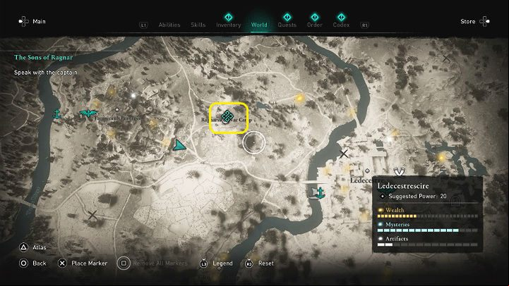 After the confrontation, go to the nearby camp of the Sons of Ragnar to talk to the captain - Assassins Creed Valhalla: The Sons of Ragnar - Ledecestrescire - Assassins Creed Valhalla Guide and Walkthrough