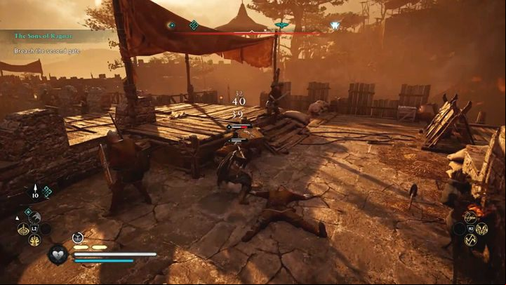 You can also climb the fortress walls and fight incoming soldiers, however, you should take into the fact that they will keep arriving until you breach the gate - Assassins Creed Valhalla: The Sons of Ragnar - Ledecestrescire - Assassins Creed Valhalla Guide and Walkthrough