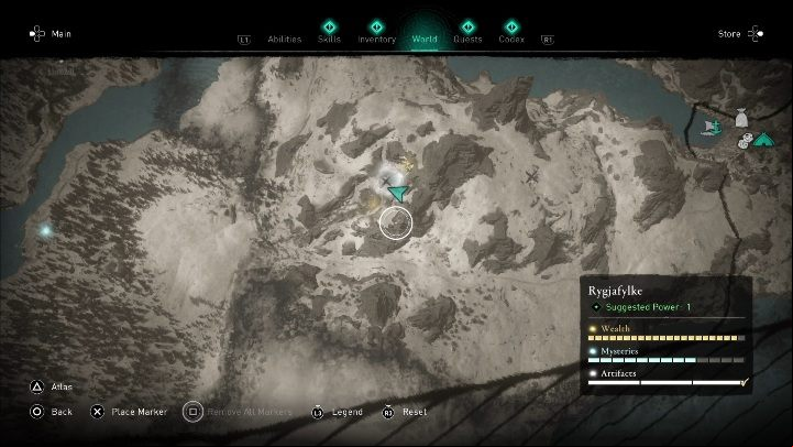 In Rygjafylke you will find the elk, in the southern part of the map, near one of the mountain peaks - Assassins Creed Valhalla: Legendary animal - Rygjafylke secrets, locations - Rygjafylke - Assassins Creed Valhalla Guide and Walkthrough
