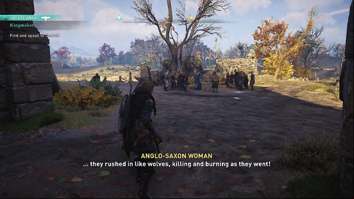 As soon as you go outside the walls of Northwic, you will witness two men arguing, and Oswald will try to settle the dispute - Assassins Creed Valhalla: Kingmaker - East Anglia - Assassins Creed Valhalla Guide and Walkthrough