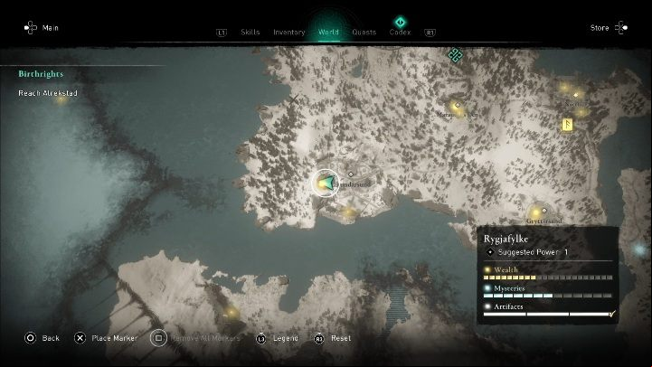 You will find the Yngling Seax in the western part of Rigjafylke, near Eikundarsund - Assassins Creed Valhalla: Gear - Rygjafylke secrets, locations - Rygjafylke - Assassins Creed Valhalla Guide and Walkthrough