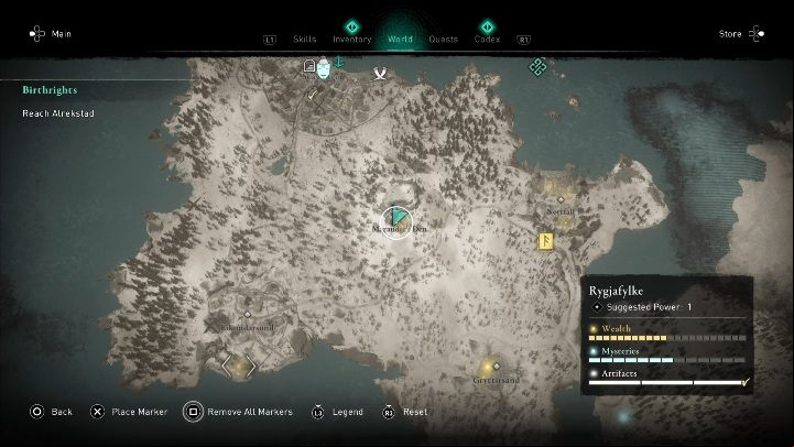You will find the hammer in the western part of Rygjafylke, south of Stavanger, right next to the Marauder's Den - Assassins Creed Valhalla: Gear - Rygjafylke secrets, locations - Rygjafylke - Assassins Creed Valhalla Guide and Walkthrough