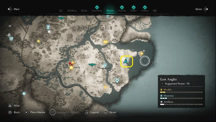 In the place marked in the picture above, you will meet a woman named Rada - Assassins Creed Valhalla: Life-Blood - East Anglia - Assassins Creed Valhalla Guide and Walkthrough