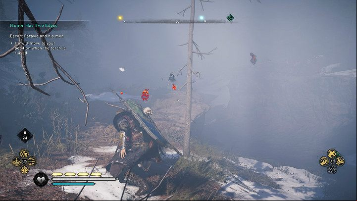 As soon as you leave the camp you will be attacked by bandits hiding in the forest - Assassins Creed Valhalla: Honor Has Two Edges - Eurvicscire - Assassins Creed Valhalla Guide and Walkthrough
