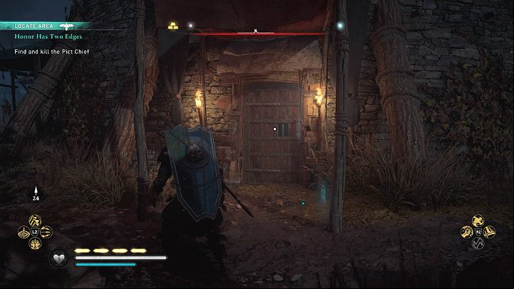 The entrance to the leader's hideout is in the main tower - Assassins Creed Valhalla: Honor Has Two Edges - Eurvicscire - Assassins Creed Valhalla Guide and Walkthrough