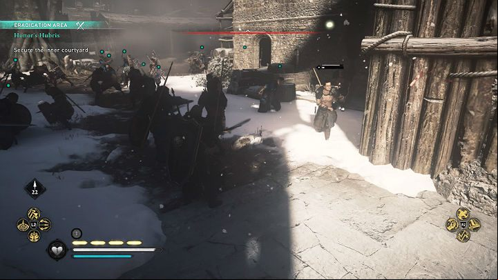 Enter the courtyard and eliminate all opponents - Assassins Creed Valhalla: Honors Hubris - Eurvicscire - Assassins Creed Valhalla Guide and Walkthrough