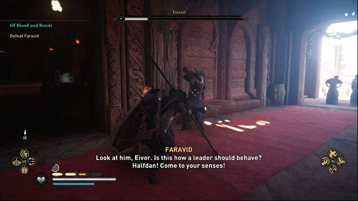 Like most of the bosses that you'll have to fight in Assassin's Creed Valhalla, Faravid can heal himself - Assassins Creed Valhalla: Faravid boss fight - how to win? - Bosses - Assassins Creed Valhalla Guide and Walkthrough