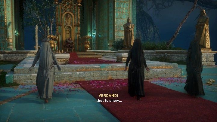 After a while, a cut-scene will play, in which the Norns show Eivor (Havi) a vision of what is coming - Assassins Creed Valhalla: Cheating Fate - Asgard - Assassins Creed Valhalla Guide and Walkthrough