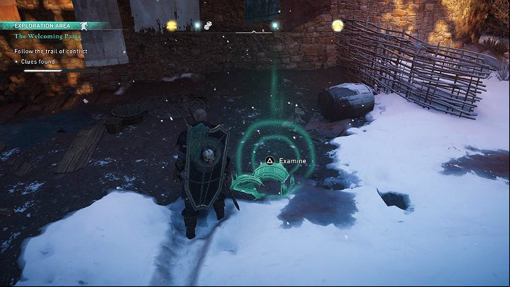 Examine the broken barrel - Assassins Creed Valhalla: The Welcoming Party - Jorvik - Assassins Creed Valhalla Guide and Walkthrough