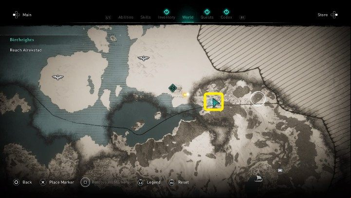In the place marked on the image above, you will meet a group of Viking children playing - Assassins Creed Valhalla: Battle Born - Hordafylke - Assassins Creed Valhalla Guide and Walkthrough