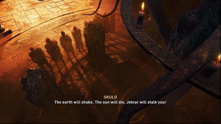 The Norns send Eivor (Havi) a vision of what is coming - Assassins Creed Valhalla: Asgard Ending - Endings - Assassins Creed Valhalla Guide and Walkthrough