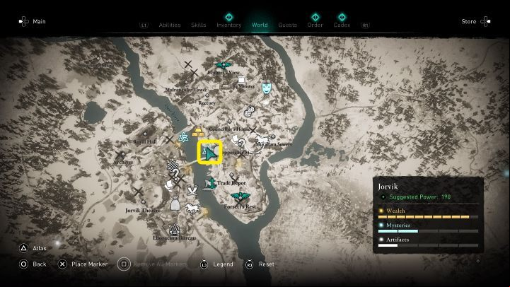 In the place marked in the above picture, you will meet a monk group who cannot perform the ritual - Assassins Creed Valhalla: Deviled Water - Jorvik - Assassins Creed Valhalla Guide and Walkthrough