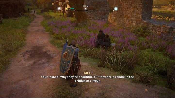 Hand the beekeeper the letter, then follow him - Assassins Creed Valhalla: Dearly Bee-Loved - Glowecestrescire - Assassins Creed Valhalla Guide and Walkthrough