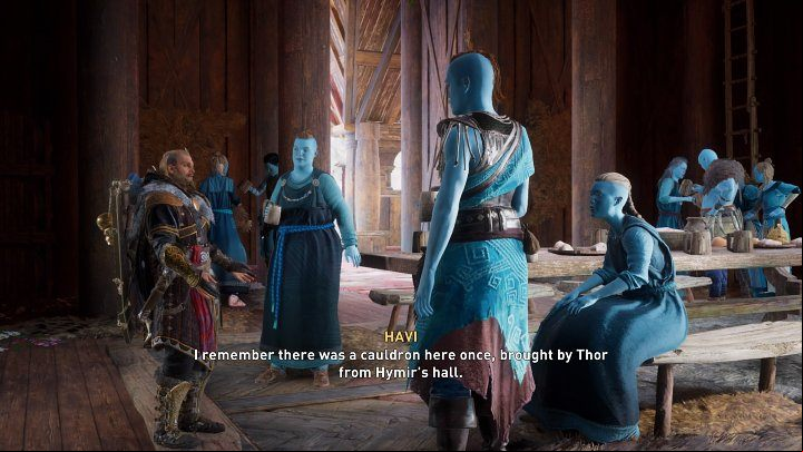This task's first stage is straightforward - listen to what the women have to say and drink with them three times - Assassins Creed Valhalla: Aegirs Daughters - Jotunheim - Assassins Creed Valhalla Guide and Walkthrough