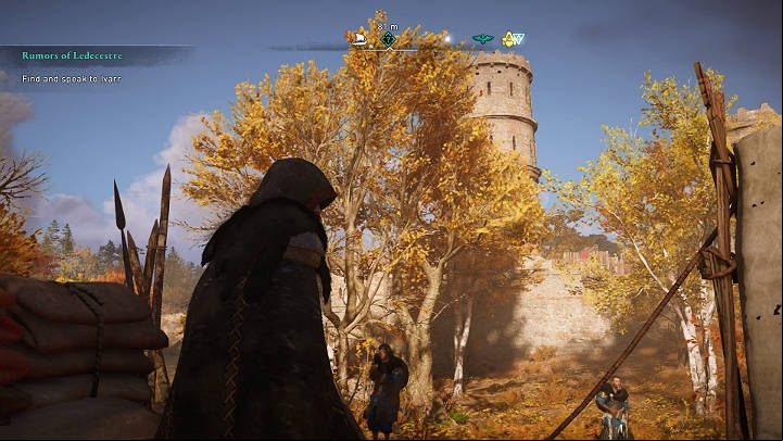 As soon as you approach a small camp near the town of Ledecestre you will receive a tip that Ivarr is waiting for you at the top of a nearby tower - Assassins Creed Valhalla: Rumors of the Ledecestre - Ledecestrescire - Assassins Creed Valhalla Guide and Walkthrough
