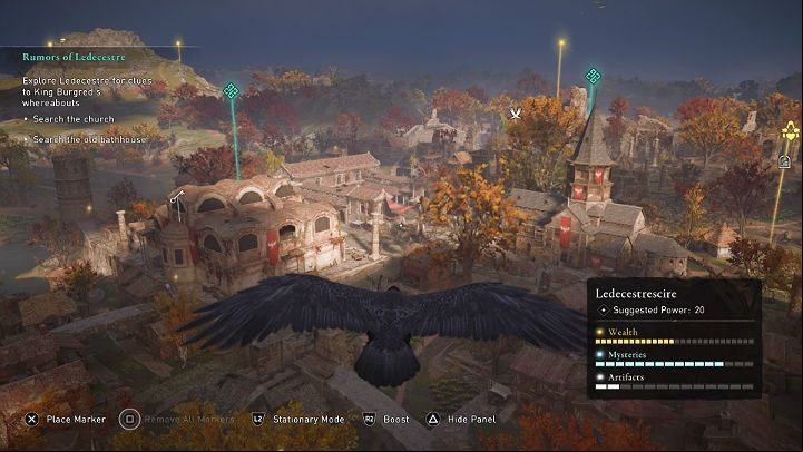 The church is a well-guarded building in the center of the settlement (synchronization point) so to get there you will have to sneak in or eliminate the soldiers standing guard - Assassins Creed Valhalla: Rumors of the Ledecestre - Ledecestrescire - Assassins Creed Valhalla Guide and Walkthrough