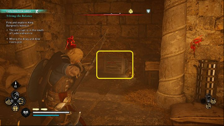 When you get inside, shoot the box blocking the age to the further part of the underground complex - Assassins Creed Valhalla: Tilting the Balance - Ledecestrescire - Assassins Creed Valhalla Guide and Walkthrough