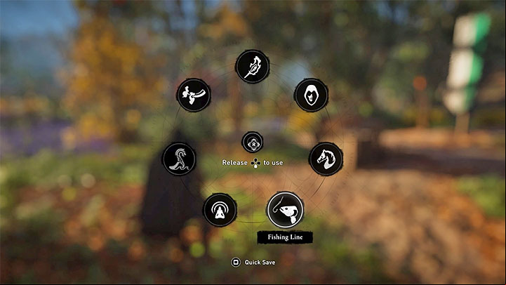 You must wait for unlocking actual fishing mechanics until you build a fishing hut in the settlement - Assassins Creed Valhalla: Side activities - drinking games, Flyting - Basics - Assassins Creed Valhalla Guide and Walkthrough