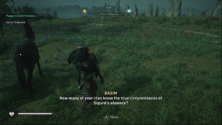 Put the man on the ground and watch the cut-scene in which abbot Cynebert rescues Tedmund from the hands of his torturers - Assassins Creed Valhalla: Puppets and Prisoners - Cent - Assassins Creed Valhalla Guide and Walkthrough