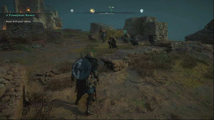 Oswald, together with his brothers, Finnr and Valdis, is waiting for you near Rued's clansmen main fortress, Dunwic - Assassins Creed Valhalla: A Triumphant Return - East Anglia - Assassins Creed Valhalla Guide and Walkthrough