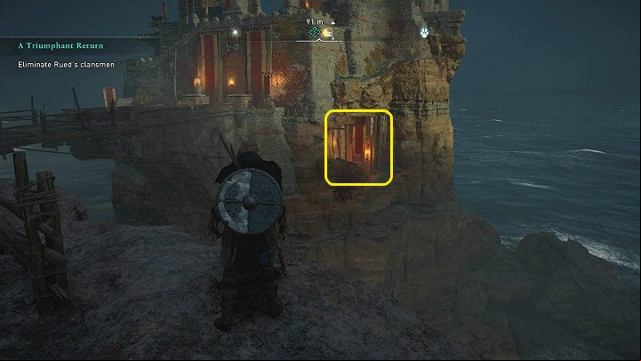 As for a stealth approach, you can get to the fortress using the side entrance - Assassins Creed Valhalla: A Triumphant Return - East Anglia - Assassins Creed Valhalla Guide and Walkthrough