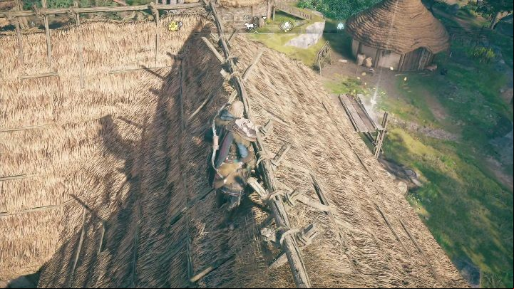 Start: The paper is on a wooden pallet, near a thatched house - Assassins Creed Valhalla: Flaying Paper - Sciropescire secrets, locations - Sciropescire - Assassins Creed Valhalla Guide and Walkthrough