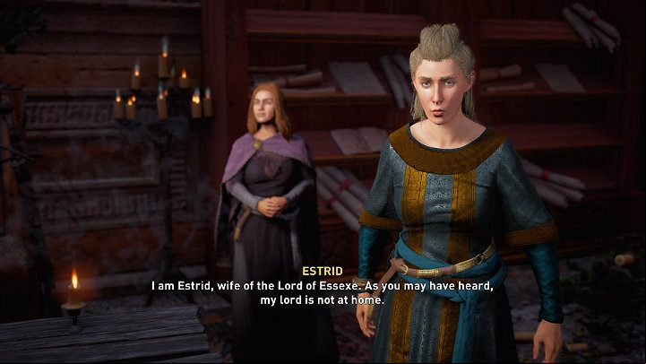 Go upstairs to talk to Estrid - Assassins Creed Valhalla: An Uncommon Proposition - Essexe - Assassins Creed Valhalla Guide and Walkthrough