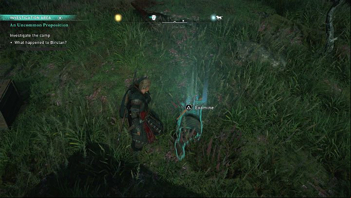 The first clue is the body of one of the soldiers, which was mauled by some big animal - Assassins Creed Valhalla: An Uncommon Proposition - Essexe - Assassins Creed Valhalla Guide and Walkthrough