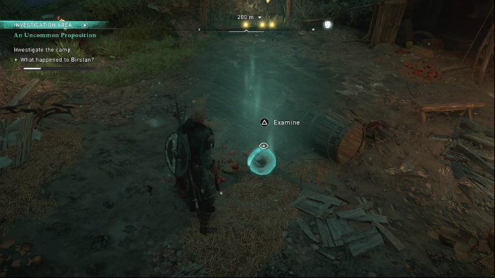 The second important lead are the scattered fruit, which suggests that it was a surprise attack - Assassins Creed Valhalla: An Uncommon Proposition - Essexe - Assassins Creed Valhalla Guide and Walkthrough