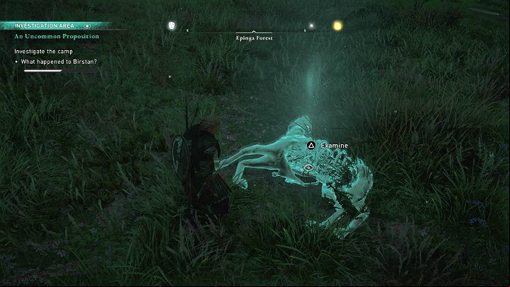 The next clue is the horse's carcass - Assassins Creed Valhalla: An Uncommon Proposition - Essexe - Assassins Creed Valhalla Guide and Walkthrough