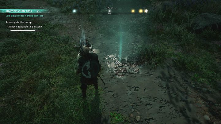 The last clue are the bloody tracks on the road, left by some big animal - Assassins Creed Valhalla: An Uncommon Proposition - Essexe - Assassins Creed Valhalla Guide and Walkthrough