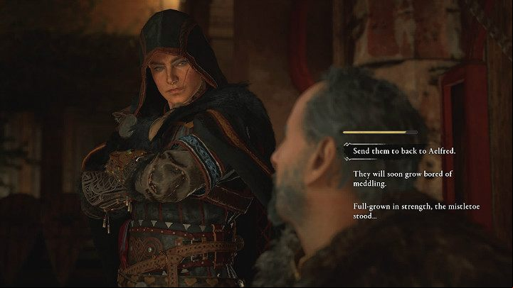 After you reach the ealdorman's house, you will witness Birstan's conversation with his brothers Eadred, Wyatt and Aldrich - Assassins Creed Valhalla: An Uncommon Proposition - Essexe - Assassins Creed Valhalla Guide and Walkthrough