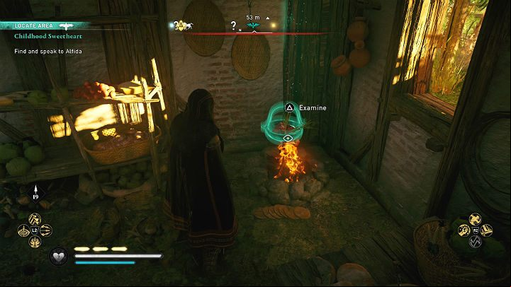 Investigate the bonfire and you will find out, someone interrupted preparing the supper - Assassins Creed Valhalla: Childhood Sweetheart - Essexe - Assassins Creed Valhalla Guide and Walkthrough