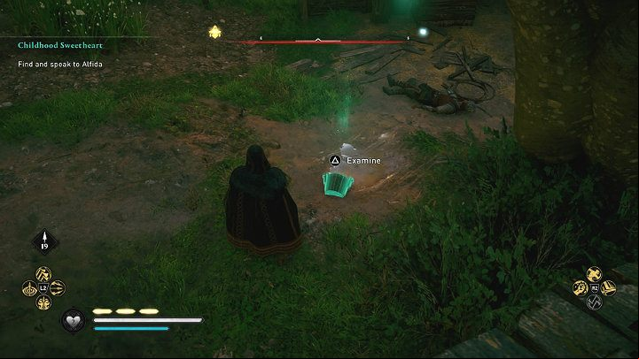 Go outside and examine the last trace - a bucket and spilled water - Assassins Creed Valhalla: Childhood Sweetheart - Essexe - Assassins Creed Valhalla Guide and Walkthrough